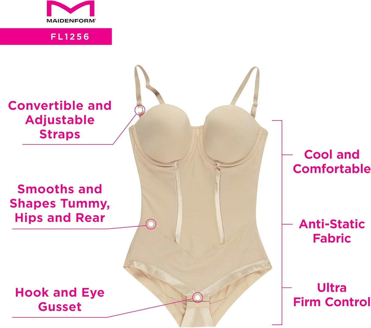 Maidenform Flexees Ultra Firm Control Body Shaper – Black