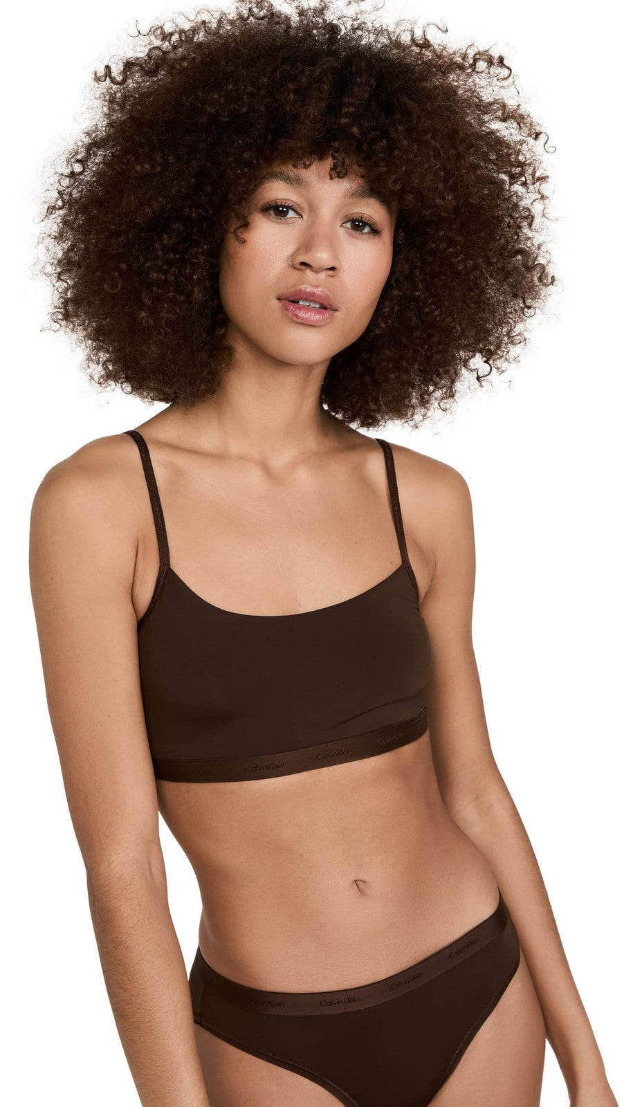 Calvin Klein QF6757 Unlined Wireless Bralette – Khaki