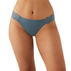 b.tempt'd Lace-Panel Thong – Gray