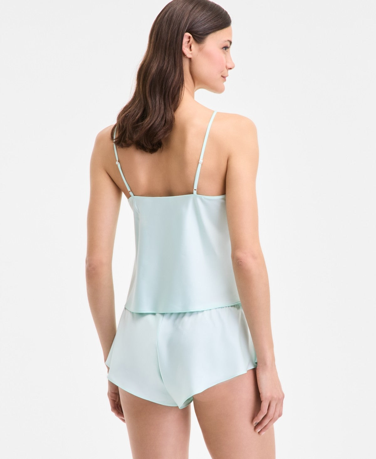 INC International Concepts Lace-Trim Satin Cami – Clear Dew