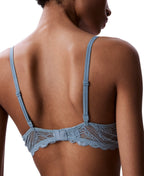 Calvin Klein Lace-Trim Demi Bra – Gray