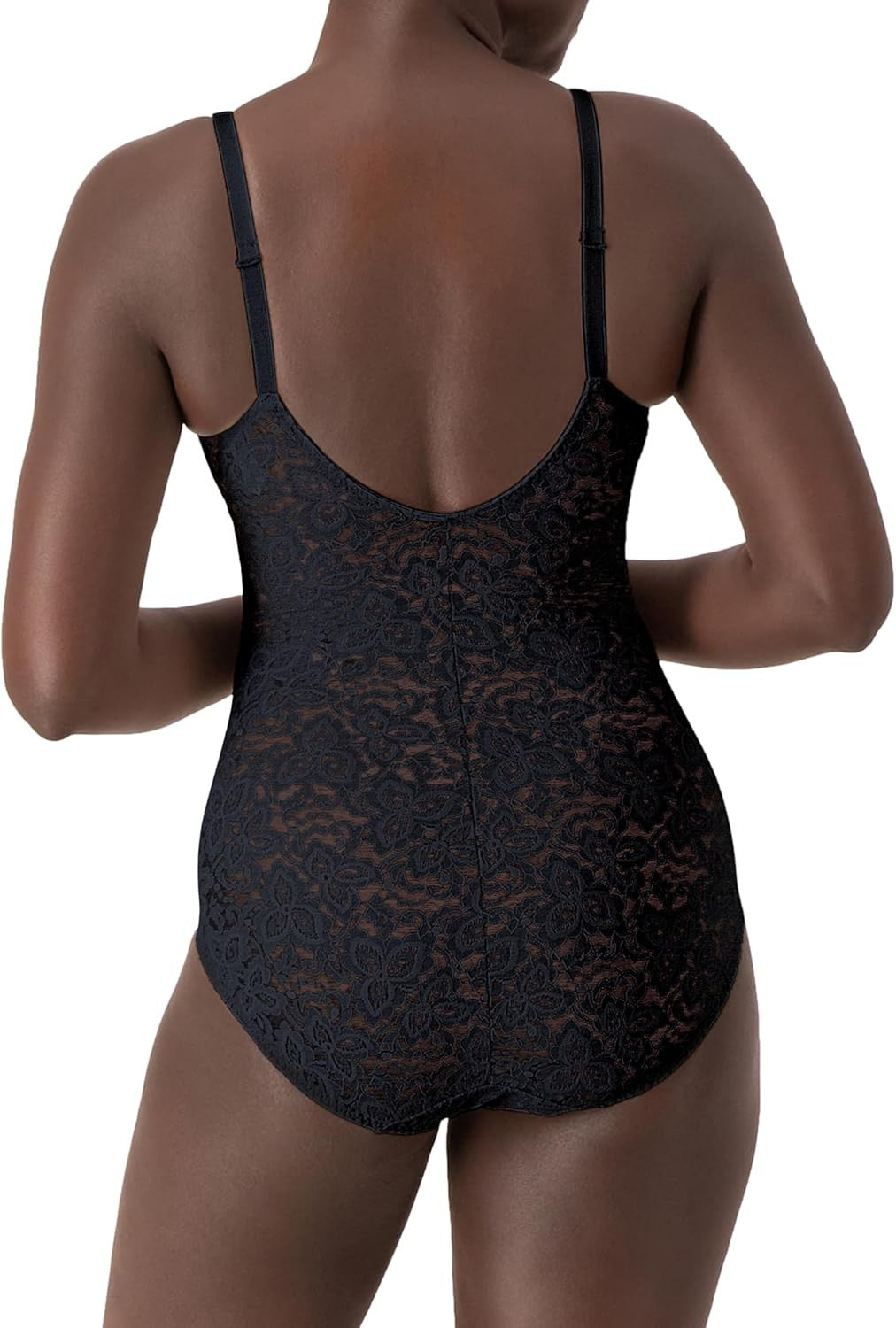 Bali Lace 'N Smooth Firm Control Bodysuit 8L10 – Charcoal