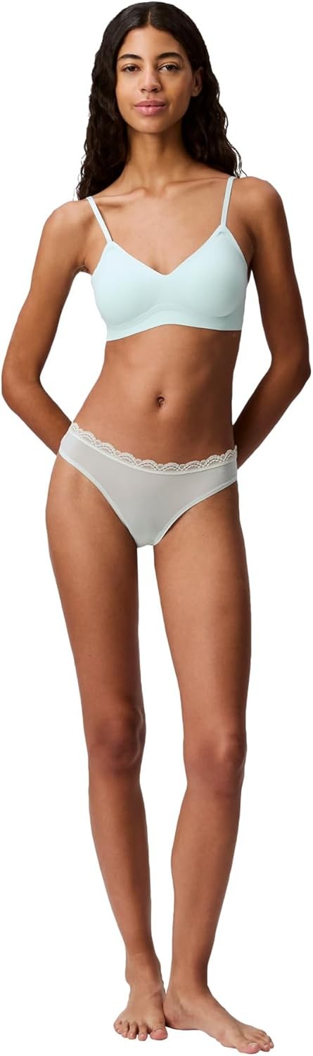 Calvin Klein Lightly Lined Wireless Bralette – Light Green