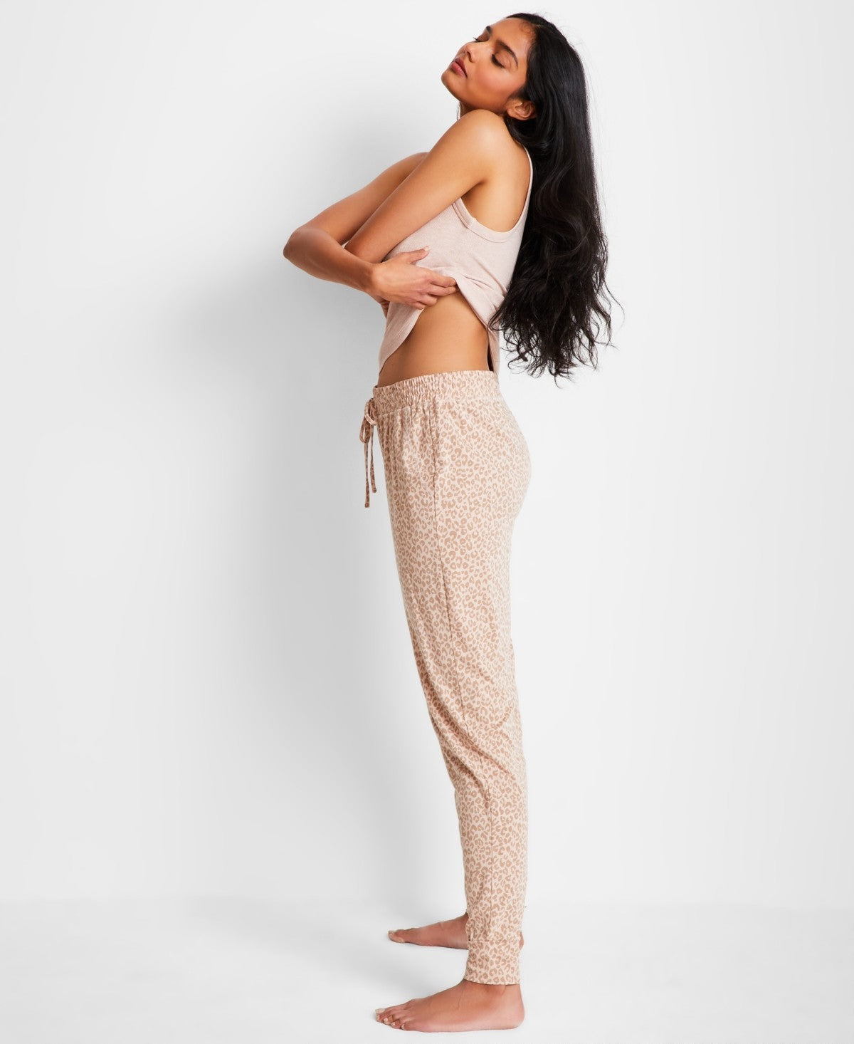 State of Day Printed Pajama Set – Brown