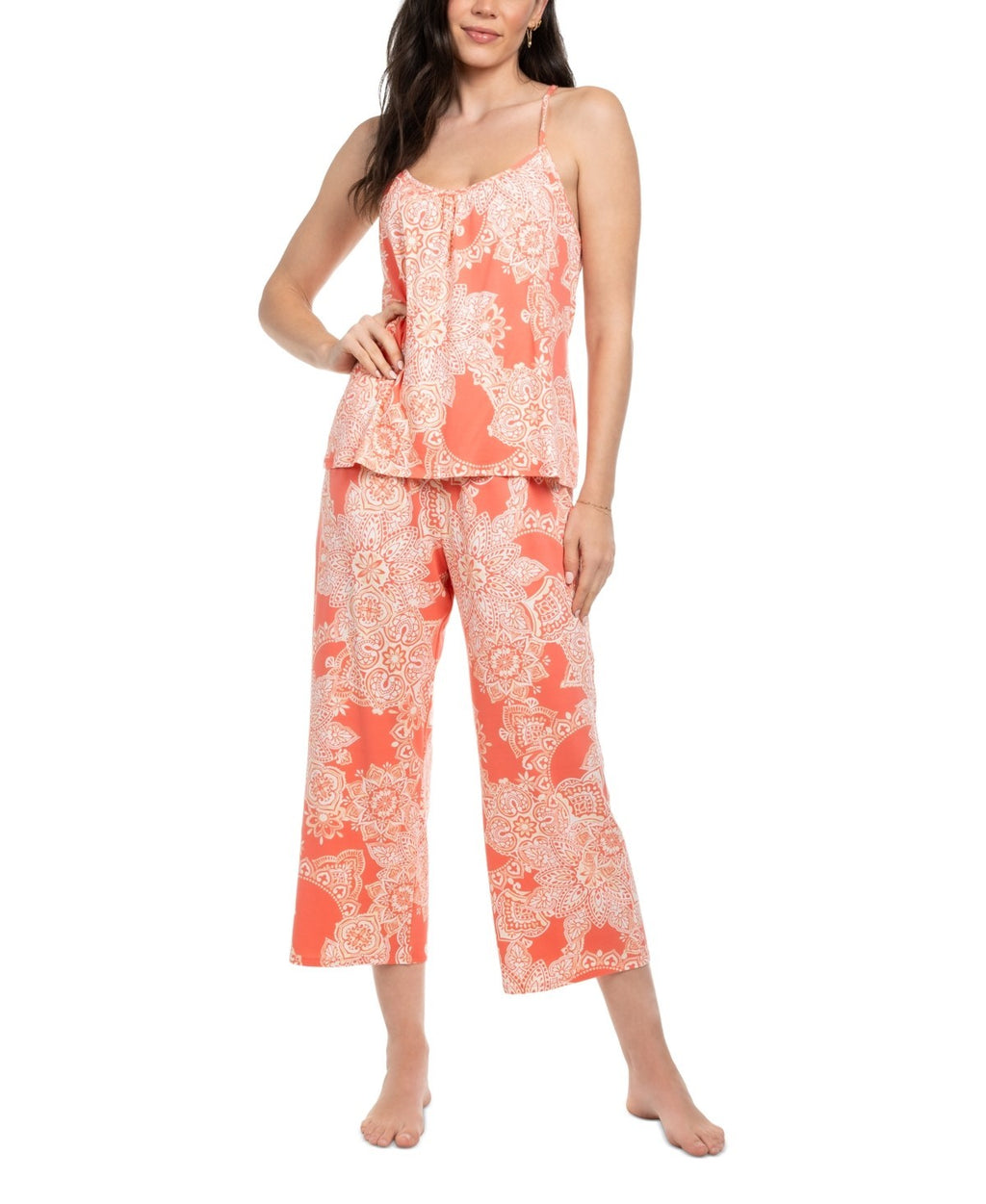 Linea Donatella Pajama Top – Coral