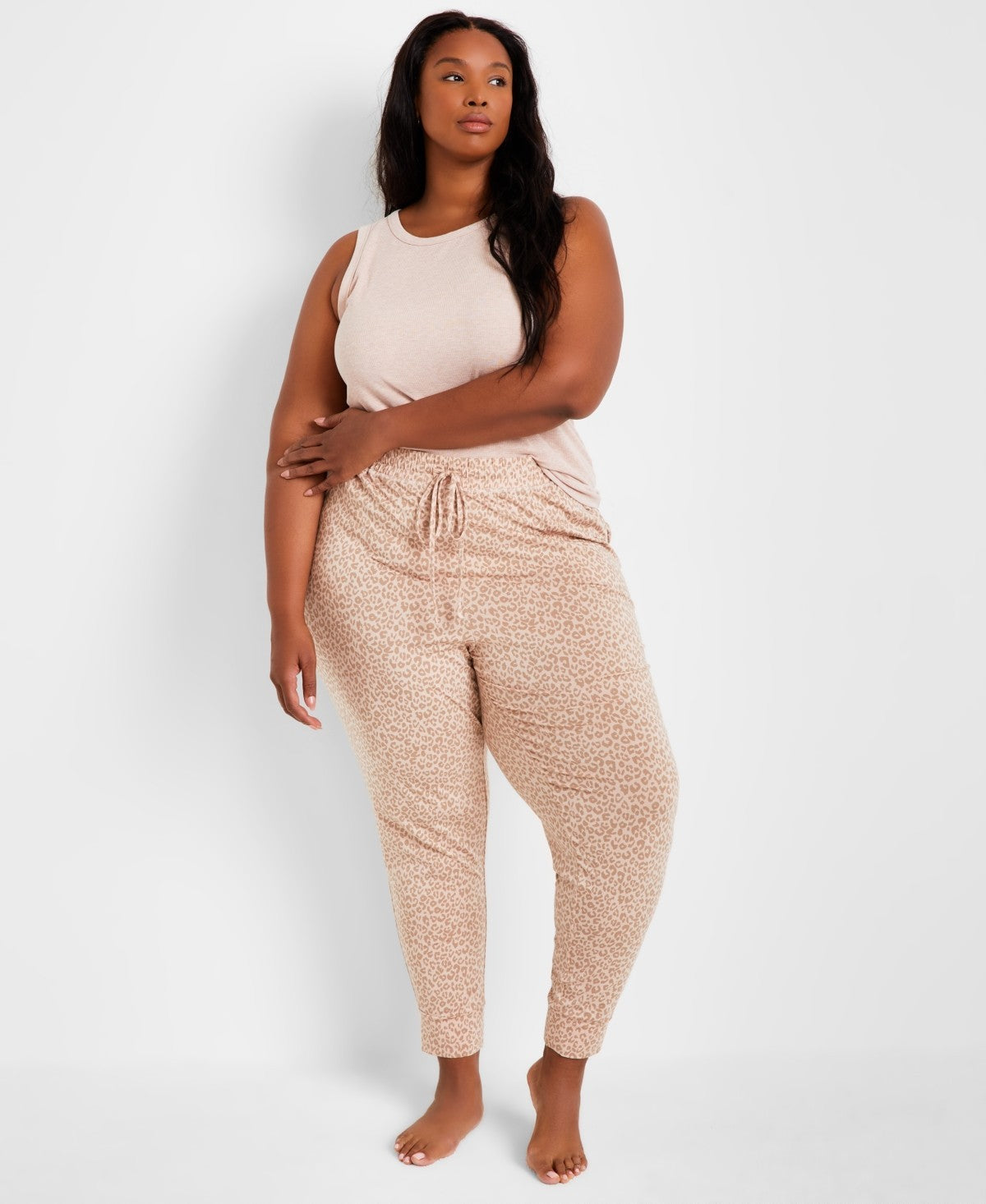 State of Day Printed Pajama Set – Brown