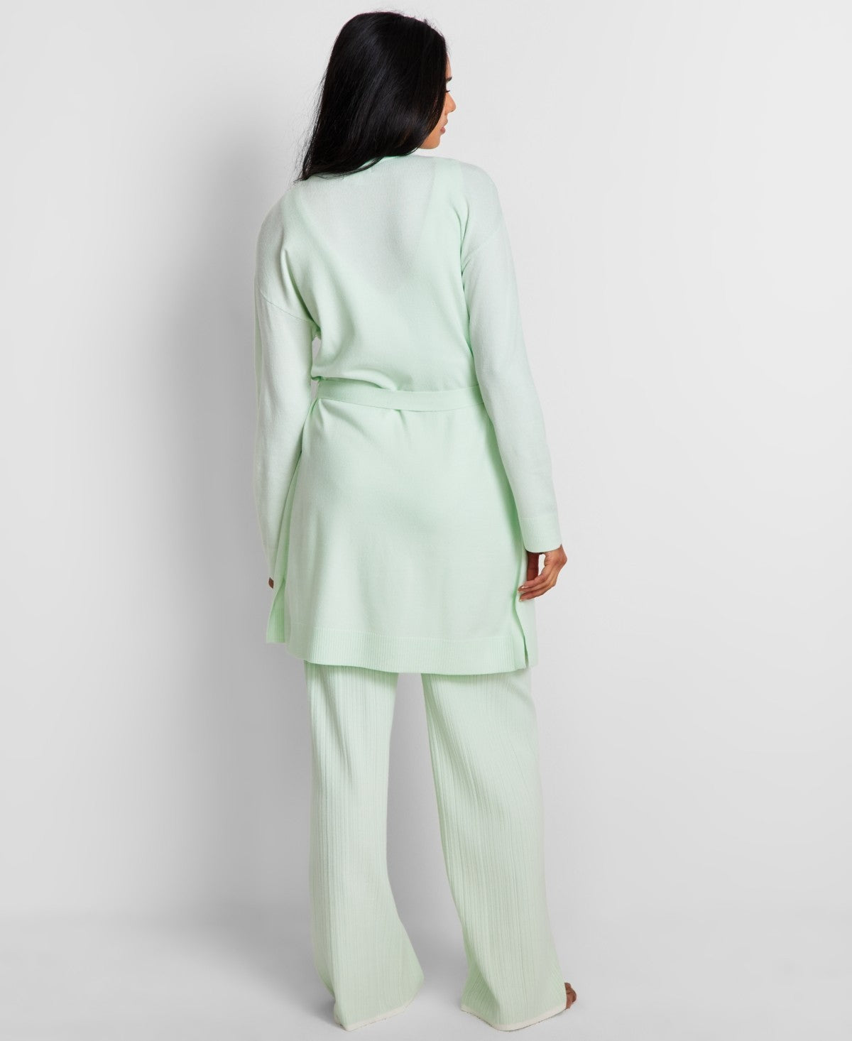 State of Day Sweater-Knit Duster – Light Green