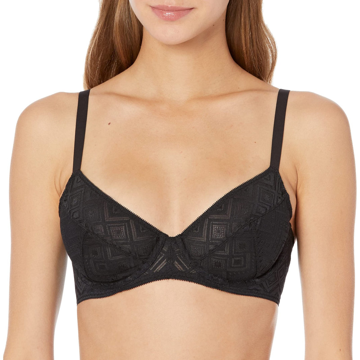 DKNY Pure Lace Unlined Bra – Black
