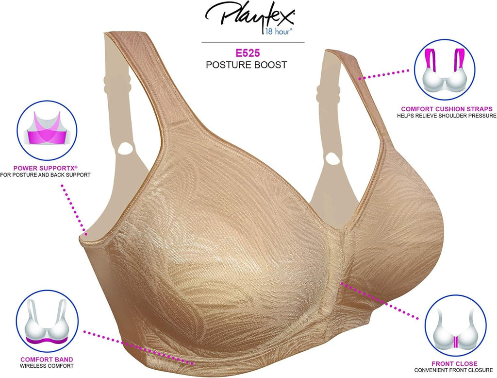 Playtex 18 Hour Wireless Full Coverage Bra – Light Beige