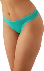 b.tempt'd Lace-Panel Thong – Bright Green