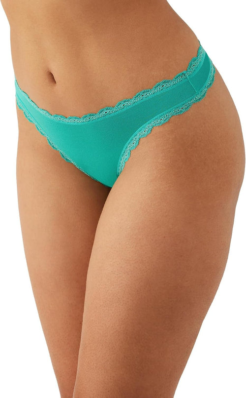 b.tempt'd Lace-Panel Thong – Bright Green