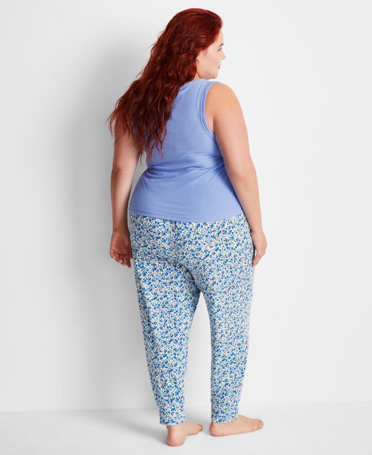 State of Day Ribbed High-Neck Sleep Top – Yacht Blue
