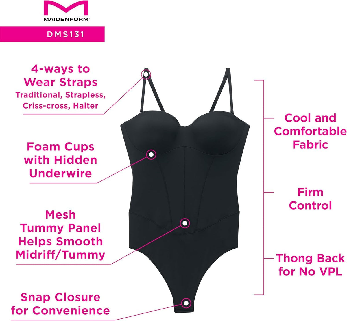 Maidenform Shaping Brief – Black