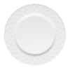 222 Fifth Basket Weave White 12 Piece Melamine Dinnerware Set, Service for 4